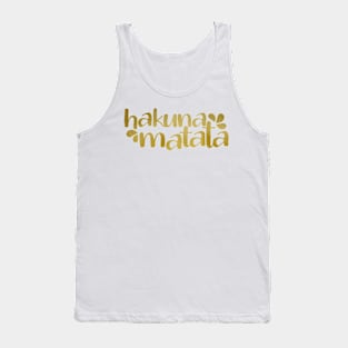 Hakuna Matata Metallic Gold Tank Top